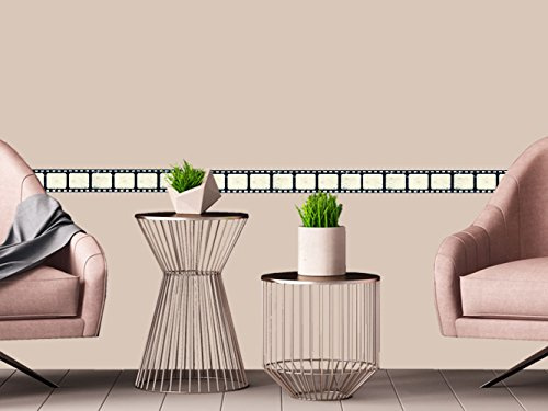 Oedim Set Bordüre selbstklebend Vinyl und Tapeten Wand Kino | Bordüre für Wände | Deko Vinyl | Bordüre | 5 Stück 120 x 15 cm | Tapeten | Dekoration für Esszimmer, Wohnzimmer, Schlafzimmer 120x15cm