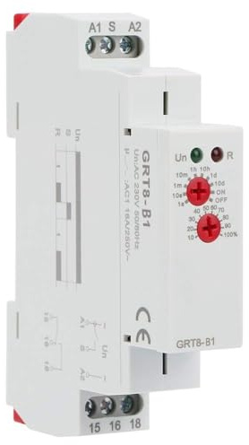 Relé de retardo - GRT8-B1 Mini Apagado Tiempo de retardo Relay Timer Relay Tipo de riel DIN AC 220V