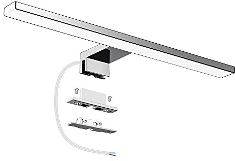 Azhien Lámpara LED de Espejo 10W 820LM 40mm Lámpara de Baño, Blanco Frio 6500K Lámpara LED de Pared IP44 230V Luz de Espejo de Baño de 40cm