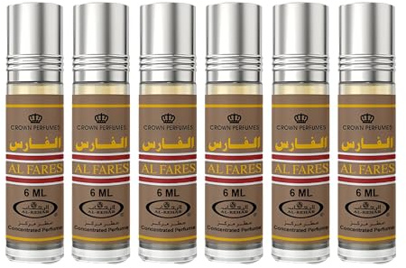 Al Rehab Authentischer Duft, ohne Alkohol, 6 ml, 100 % hochwertiges Öl, 6 ml x 6 Stück (Al Fares)