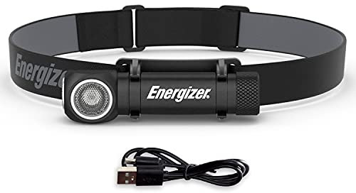 Energizer Stirnlampe LED, Hybrid Superhelle Kopflampe für Camping, Outdoor und Wandern, Batterie Enthalten, Schwarz