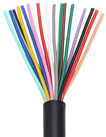 zxxin-Kupferdraht Kupferdrahtleiter elektrischer RVV-Kabel schwarz weicher ummantelter Draht 5M 28awg 26awg 24AWG 22 AWG 20AWG 18AWG 17AWG RVV 10 KERN Mehrzweckdraht ( Specification : 10C 20 AWG 5M )