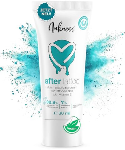 Inkness After Tattoo Creme 30ml Pflegecreme für frische Tattoos - 99% natürliche Inhaltsstoffe - nicht fettend - vitalisiert und schützt die Haut während der Heilungsphase