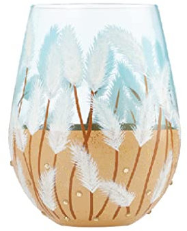Enesco 6010897 Designs by Lolita Seaview - Copa de vino artesanal pintada a mano, multicolor