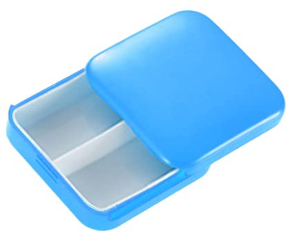 Portapillole, 2 Scomparti Mini Portapillole, Portapillole in Plastica, Portapillole da Viaggio Portatile, per Conservare Vitamine e Medicinali, ecc