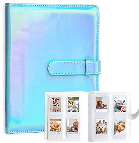 128 Taschen Fotoalbum für Fujifilm Instax Mini LiPlay 11 12 9 8+ 8 7S Sofortbildkamera, für Polaroid Snap Touch PIC-300 Z2300 Mint Zip Sofortbildkamera Drucker (Magic Light Blue)