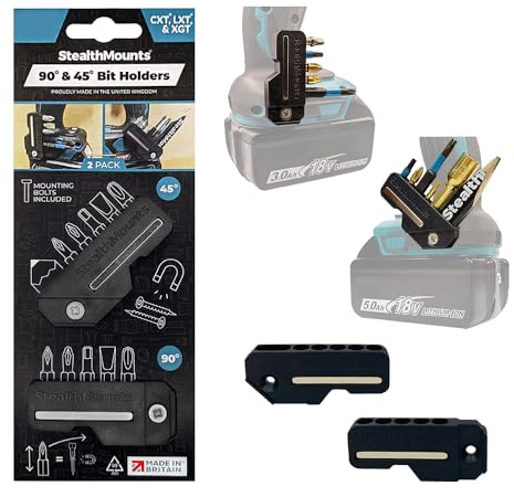 StealthMounts 4590 Lot de 2 Porte-Embouts magnétiques Makita | Porte-Embouts pour perceuses Makita