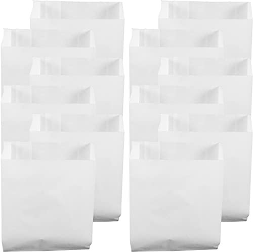 Kichvoe 100piezas Papel Blanco Resistentes Al Aceite Para Comida Para Llevar Snacks Dulces y Manualidades Bolsas Para Envolver Alimentos y Paquetes