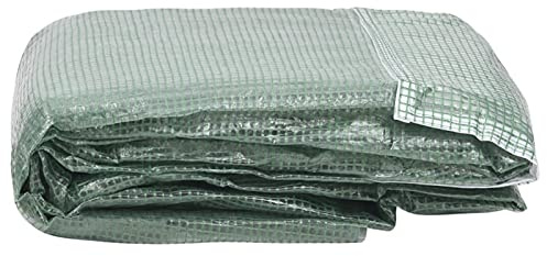 Homgoday Bâche de rechange pour serre (9 m²) 300 x 300 x 200 cm, verte, bâche de serre de jardin, bâche de serre potager, bâche de serre de balcon