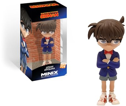 Minix MN14064 Bandai Detektiv figur Conan, Conan, samlarobjekt för utställning, presentidé, leksaker för barn och vuxna, TV-fans
