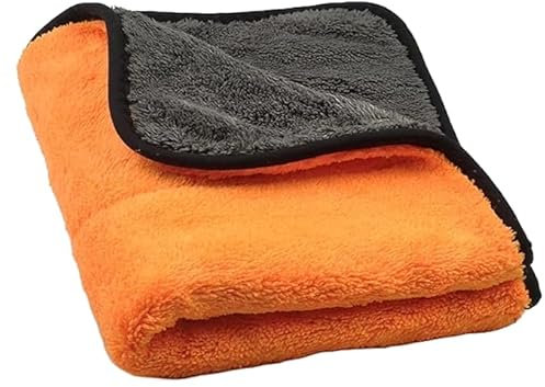 Car Windscreen Demister Towel – 40x40cm 900GSM – Ultra-Absorbent, Streak-Free Microfibre Cloth for Fast Defogging & Drying – Dual-Layer Orange & Grey Design – Ideal for Windows, Mirrors & Interiors