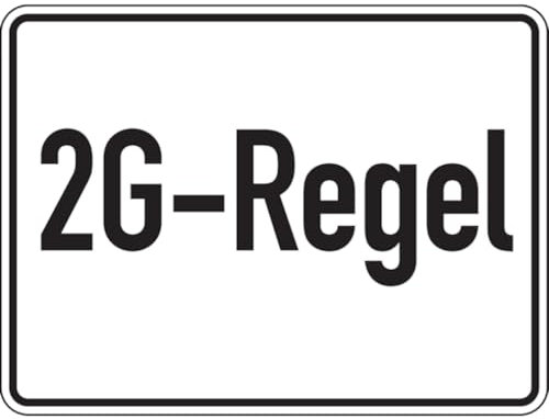 Dreifke® Aufkleber Hinweisschild, 2G-Regel, 150 x 200 mm, Folie, Folie selbstklebend 1 Stk.
