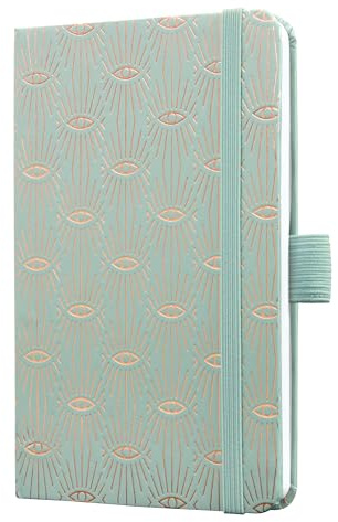 SIGEL J5356 Wochenkalender Jolie 2025, Mystic Aquamarin, ca. A6, hellblau, Hardcover, Gummiband, Stiftschlaufe, Einstecktasche, 174 Seiten, vegan, aus nachhaltigem Papier, Terminplaner