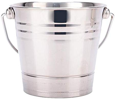 Pimex ice bucket, Stainless Steel Ice Bucket Champagne Wine Bucket Cooler for Bar Restaurant (Size : 2.5L)
