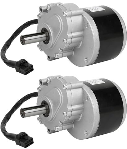 Kcolic 2 Stück Zusammenklappbarer Rollstuhl Rollstuhlmotor, 19 X 17 X 15, Leichte Metall-Elektrorollstühle, Bürstenmotor Zubehör, 75 U/Min, 24 V, 250 W, My1016z Für Unite 24V250W,2pcs