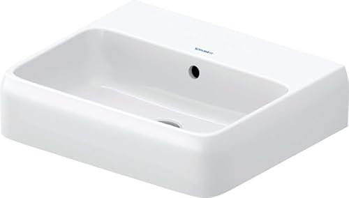 Duravit Qatego Aufsatzwaschtisch, 500x420mm, mit Überlauf, Unterseite geschliffen und glasiert, 2382500028, Farbe: Weiß