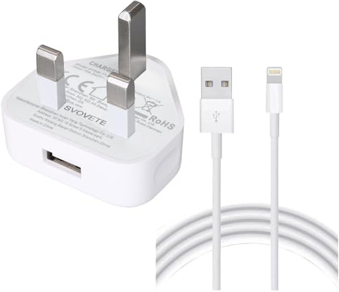 SVOVETE Charger Cable Compatible with IPhone 6 7 8 6S Plus 11 XR XS Max 5S 5 X 12 Mini SE.-1.5 Merter Cable