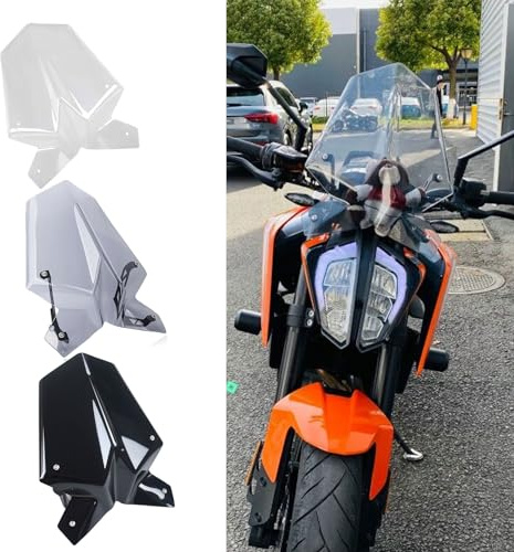 Midimttop Passend für K&T&M Duke 790 2017-2023 Duke 890 2020-2023 Duke790 DUKE890 Zubehör Motorrad Frontverkleidung Sport Windschutzscheibe Windschutzscheibe Visier Windabweiser (Klar)