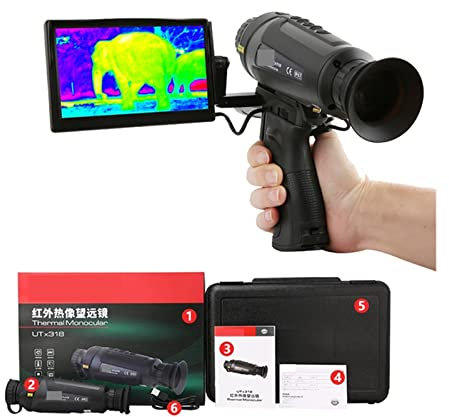 Termocamera Caccia Thermal Imager Monoculare Telescopio Vista A Raggi Infrarossi Visore Notturno Risoluzione IR 384x288 Pixel Rileva problemi nascosti(X318 with screen)