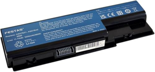 FESTAS® 11,1 V 5200 mAh AS07B31 AS07B41 AS07B51 AS07B61 AS07B71 Akku, kompatibel mit Acer Aspire 5220 5315 5520 5720 5720Z 5730Z 5730ZG 5739 5739 5730ZG 39G 59G 20 6930 6930G 7520 7730G 7736ZG 7738