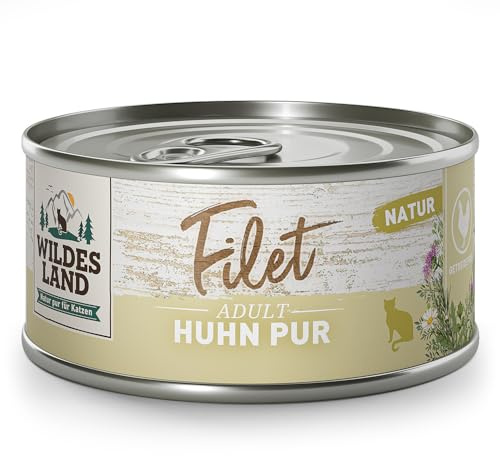 WILDES LAND - Filet Huhn Pur - Nassfutter in der Dose - 12 x 80 g