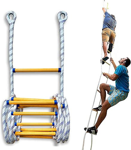 PNAJFUEL Strickleiter, Sicherheitsleiter, Feuerleiter (2–8 Stockwerke), Notfall-Sicherheits-Strickleiter, Schnell Einsetzbar, Einfach Zu Verwenden/3 Meters