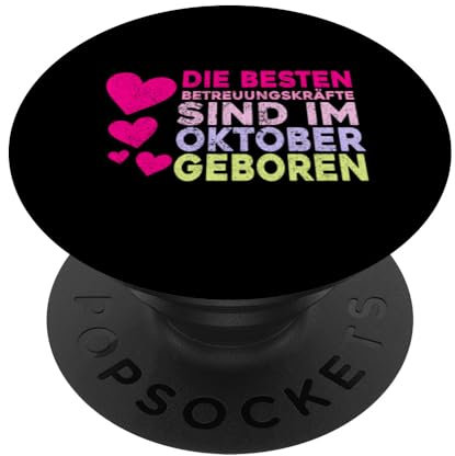 Pflegekraft Pflegerin Geburtstag Oktober Betreuungskraft PopSockets mit austauschbarem PopGrip