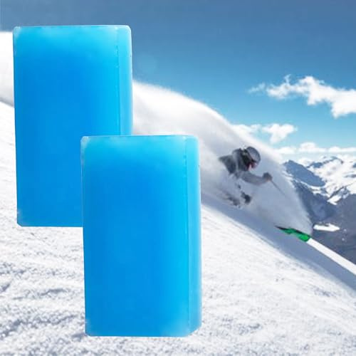YIYIREA Ski and Snowboard Wax 2 PCS Ski Wax Universal Blend for Any Snow Conditions Snowboard Wax Block Blue for Protecting The Ski and Snowboard Accessories