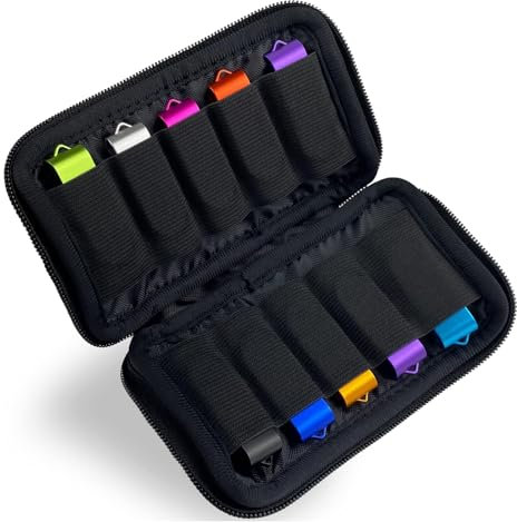 Sac de Rangement pour Clé USB, Case de Stockage, Étui de Rangement, Organisateur Accessoires Electroniques USB avec 10 Emplacements pour Jump Drives/Pen Drive/Thumb Drive/Flash Drive, Noir, 1 Pièce
