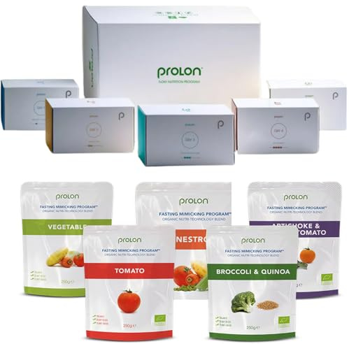 ProLon - Next Gen - Mimikfasten Diät - 5 Tage Ernährungsprogramm - 5 Bio-Suppen - Vegan - Glutenfrei - Made in Italy