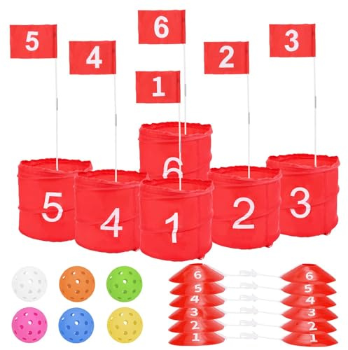 Golf Yard Game, 6 Holes Bucket Golf Games Backyard Golf Game Set Golf Practice Game för Vuxna Barn Lawn Beach Yard Camping Park