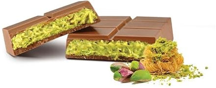 Dubai Style Schokolade (XL Packung) mit Pistazien und Kadayif Füllung je 100g Tafel mit Extra viel Füllung