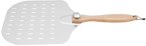 Pelle à pizza en aluminium avec coupe-bascule, pelle à pizza en métal avec poignée en bois pour four, pâtisserie, pizza, pâte, pain, pâtisseries 62,8 x 30 cm (#2)