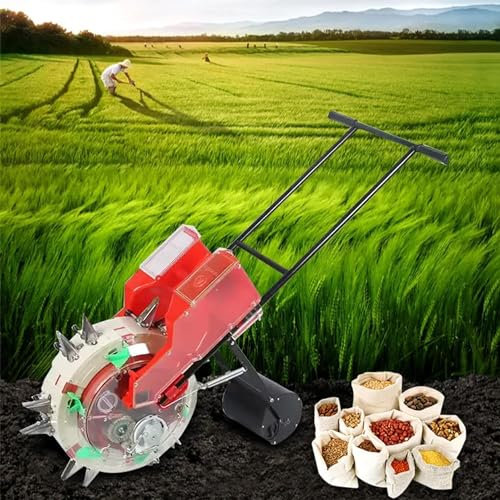 Rasensämaschine und Düngerstreuer - Präzisionssämaschine für Rasen und Garten - Einstellbare Tiefe 3,6 - 7,6 cm - Rasenstreuer für perfektes Graswachstum