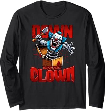 Down with the Clown Hatchet Man ICPS Horror Core Long Sleeve T-Shirt