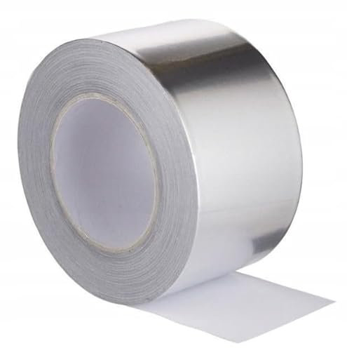 Amslight Aluband Aluminium Klebeband 50/75/100mm x 50m, Selbstklebend, Hitzebeständig bis 90°C – Vielseitige Dichtungs- und Reparaturlösung (100mm x 50 m)