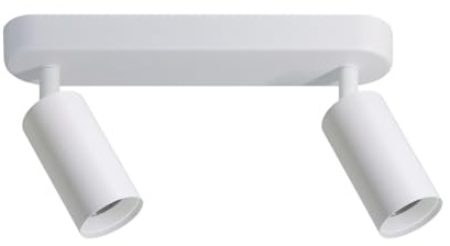 LUXULA LED Aufbauspot 2-flammig Weiß, GU10, Aluminium, IP20 | Schwenkbare Deckenleuchte mit GU10-Fassung, Aluminium, IP20 Deckenstrahler für Wohnzimmer, Küche und Flur