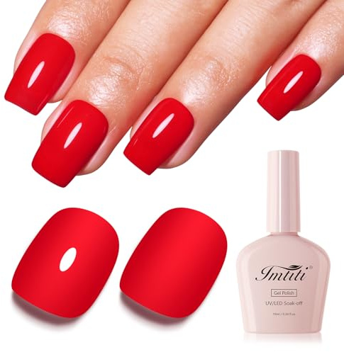 Imtiti 10Ml Neonroter Gel Nagellack Langanhaltend Ablösbar UV LED Neonroter Gel Nagellack Für Den Salon Oder Zum Selbermachen Zu Hause Geschenk Für Frauen