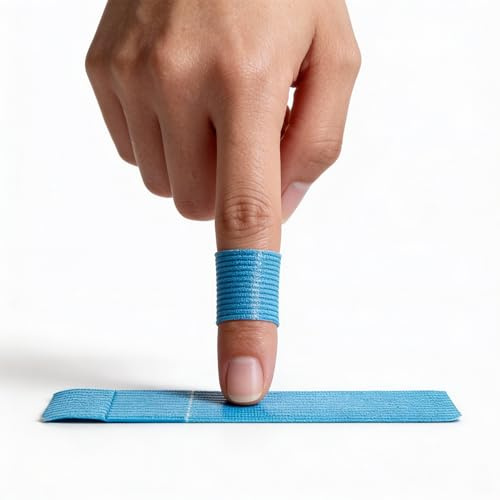 HYGIENICAL by Sevim Detektierbarer Fingerverband, Wasserfest, Blau, 100 Stück, 12 cm x 2 cm