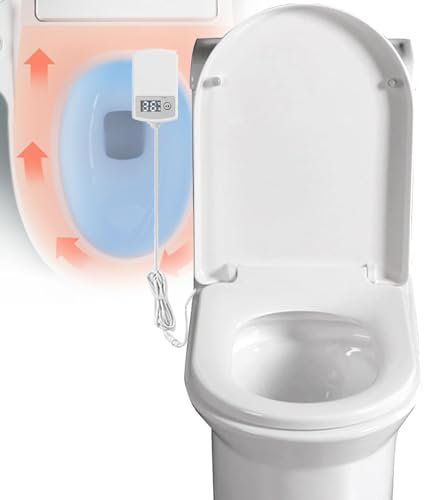 Elektrischer intelligenter beheizter Toilettensitz, U-Form, modern, 34 x 43 cm, digitale Temperaturregelung, Bidet-Funktion, Absenkautomatik, ergonomisches Design für Komfort