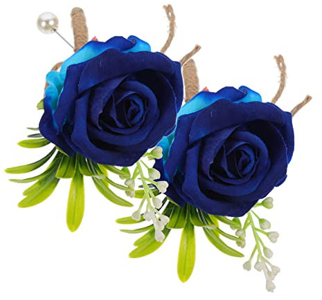 VICASKY 2 Stück Boutonniere für Hochzeiten Ansteckblumen für Bräutigam und Gäste für Feiern Anlässe und Dekorationen