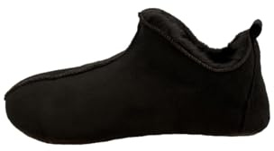 Hollert Lammfell Hausschuhe Bali Dunkelbraun Damen Herren warme Bettschuhe Lederschuhe Innenfutter echtes Merino Schaffell Größe 43 EU