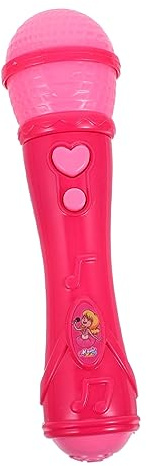Microfono Giocattolo Amplificato in ABS Rosso per Bambini Karaoke