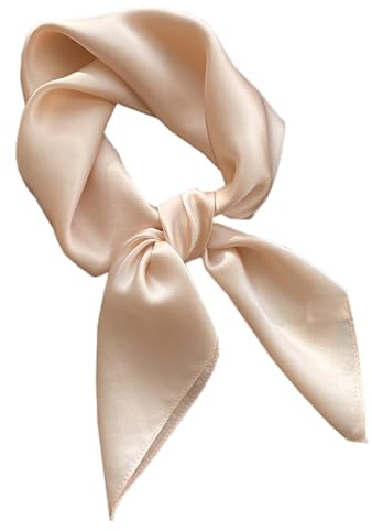 LSHARON SILK Einfarbiger Schal aus 100 % Maulbeerseide, leichtes Halstuch, 70 x 70 cm, quadratisch, reine Seide, Halstuch, Kopftuch, Geschenk für Damen und Herren