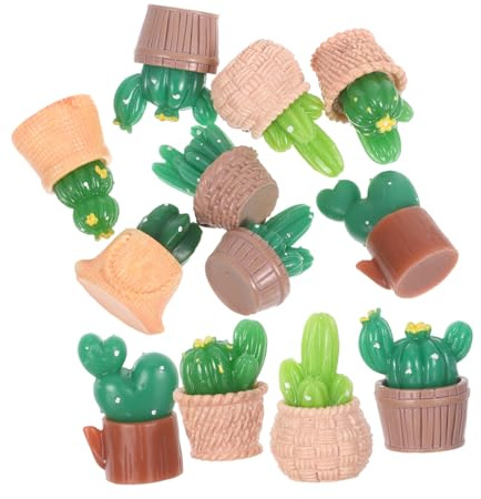 UPKOCH Figurine Cactus Mini 16 Pezzi in Resina per Micro Paesaggi