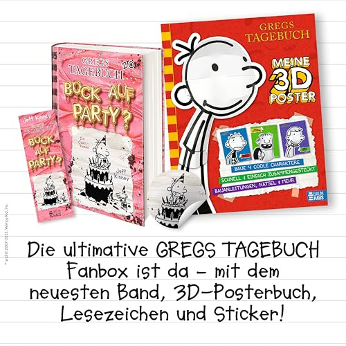 Die ultimative GREGS TAGEBUCH Fanbox: Bock auf Party + 3D-Posterbuch