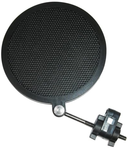 Gatuida Black Double-layer Protects from Microphone Iron Spit Mesh Filter with Filters Popping Sounds for Music Studio and Vocal Booth Use