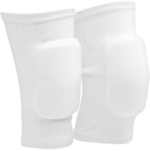 CLISPEED 3 paires Genouillères Épaisses Anti-collision Protège-genoux Sport Rembourré pour Danse Volley-ball Yoga et Skateboard Souple et Maintien Blanc