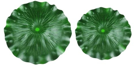 BESPORTBLE 2pcs Artificial Lotus-Leaves Floating Eva Simulation Fish Tank Ornament Pond Decor 40cm 60cm Fake Lotus-Leaf for Aquarium Photography Props