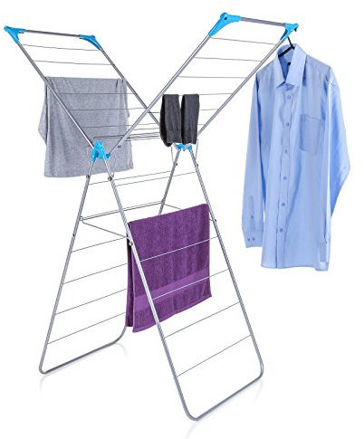 Minky X Wing 15m Clothes Airer, Holds Up to 15kg, Hanger Corners